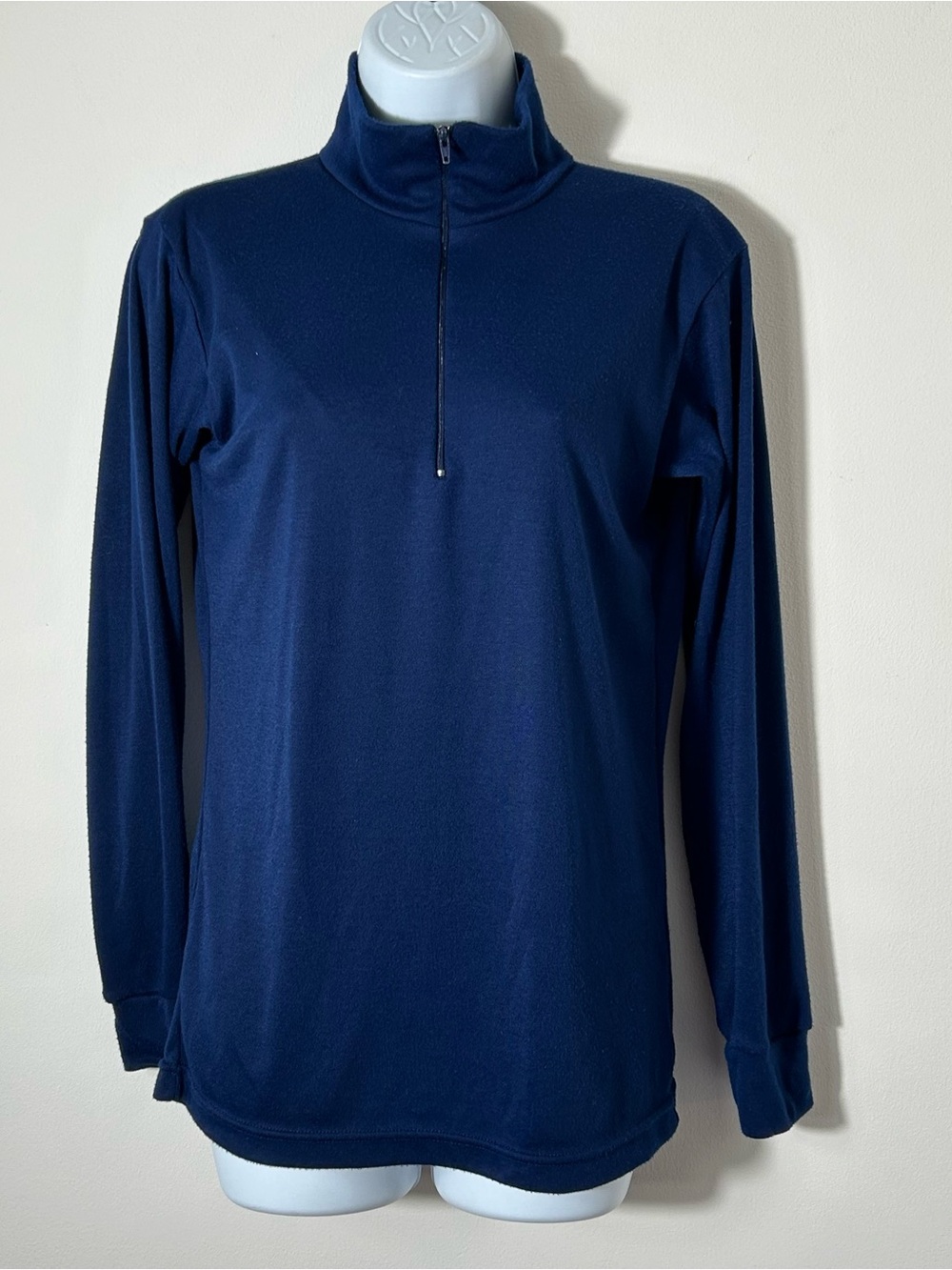 Patagonia Capilene 1/4 Zip Pullover Womens Small Blue Soft Mock Neck Outdoors
